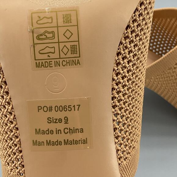 NEW Journee Collection Women’s Leighton Knit Slip on Sandals Beige Size 9 - Picture 5 of 11